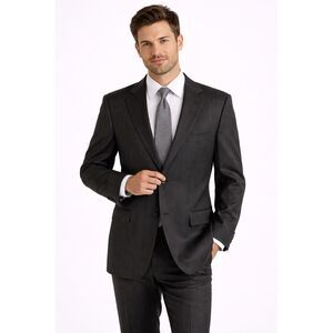 100% Virgin Wool Valentino Striped Long Sleeve Jacket Brown Men 40